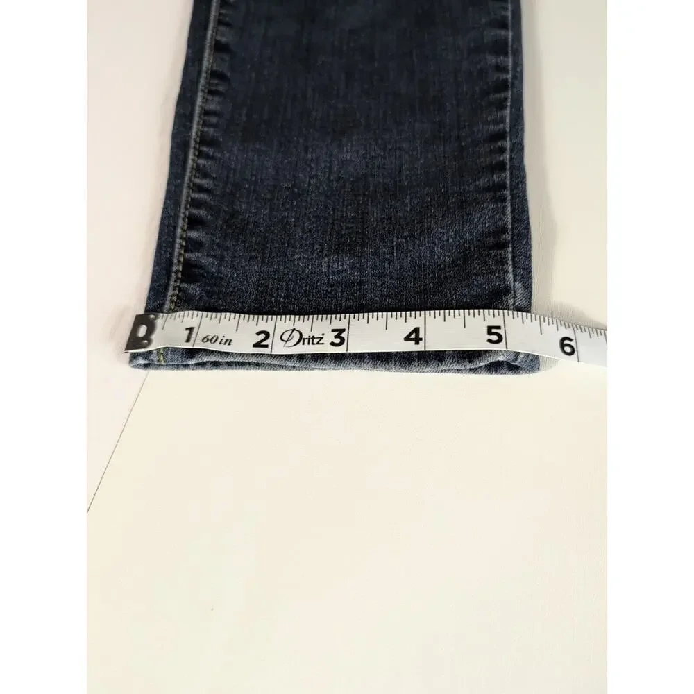 Levi's Denizen Womens Modern Skinny Jeans Blue Dark Wash Mid Rise Denim Size 34W